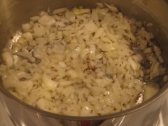 Saute Cumin Seeds & Onions 