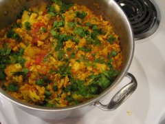 Stir in Garam Masala & Chopped Coriander