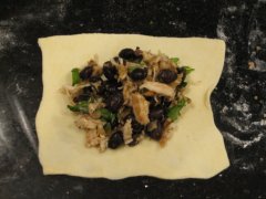Layer With Chicken & Bean Mixture