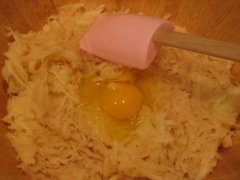 Stir in the Egg, Flour, Soda, & Salt