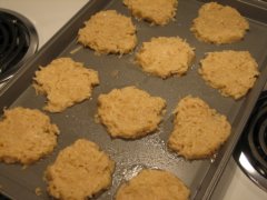 Spoon Onto Baking Sheet & Flatten 