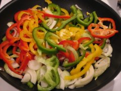 Tri-Colored Peppers Before