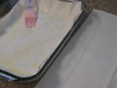 Brush Each Sheet with Butter