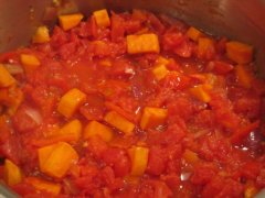 Pour in the Tomatoes