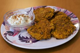 Sweet Potato Latkes on Parade 