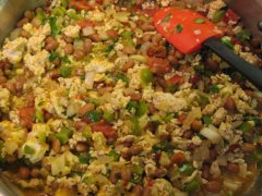 Add Spices, Chipolte and Beans; Simmer